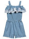 Kinderstoff-Overall-Shorts/Bermudas Blau