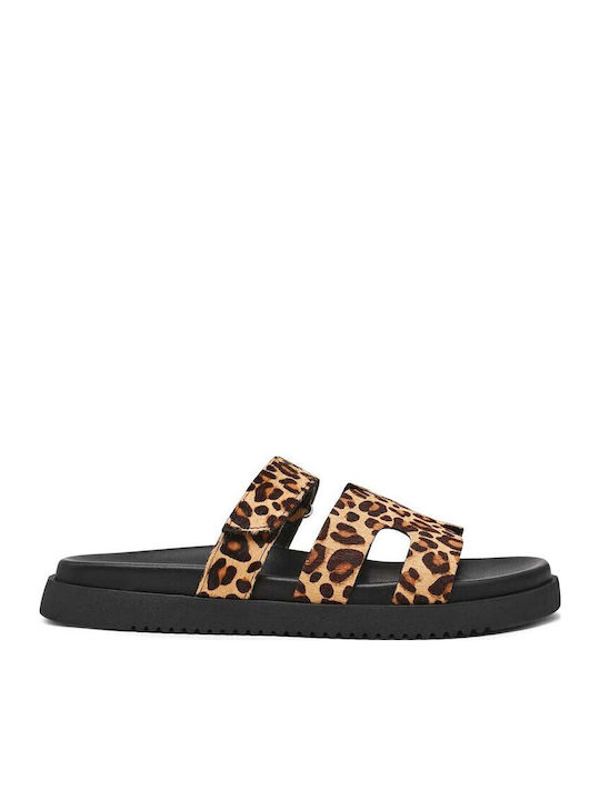 Steve Madden Missile Δερμάτινα Σανδάλια Καφέ
