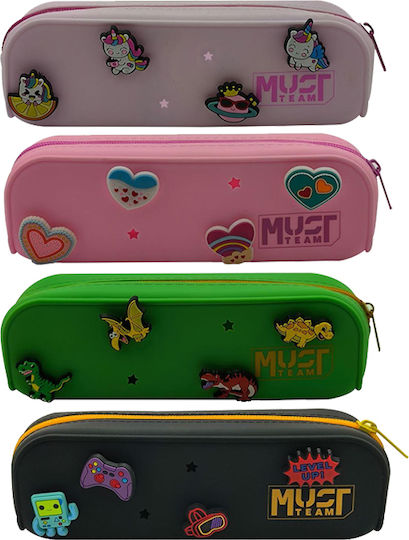 Must Team Pencil Case Silicone Barrel Various Designs/Colours