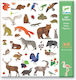 Djeco 160 Stickers 4 Sheets "Animals of Europe"