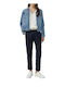 Damen Chino Hose Blau