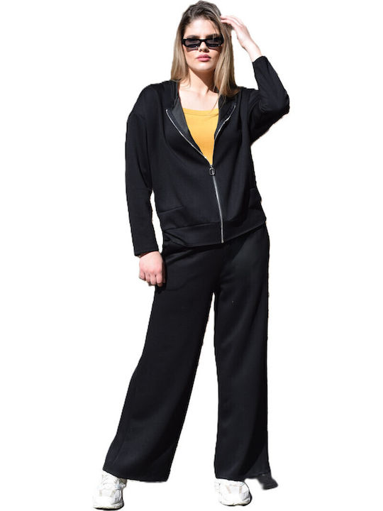 Women's Black Set with Pants with Elastic