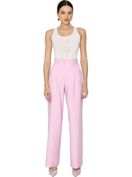 Mind Matter Gina Women's Fabric Trousers Pink
