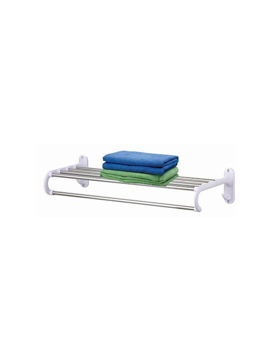 Klikareto Wall Mounted Bathroom Shelf Plastic Silver