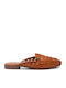 Flat Δερμάτινα Mules σε Ταμπά Χρώμα