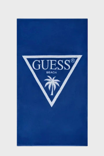 Guess Πετσέτα Θαλάσσης Βαμβακερή Μπλε 100x180εκ.