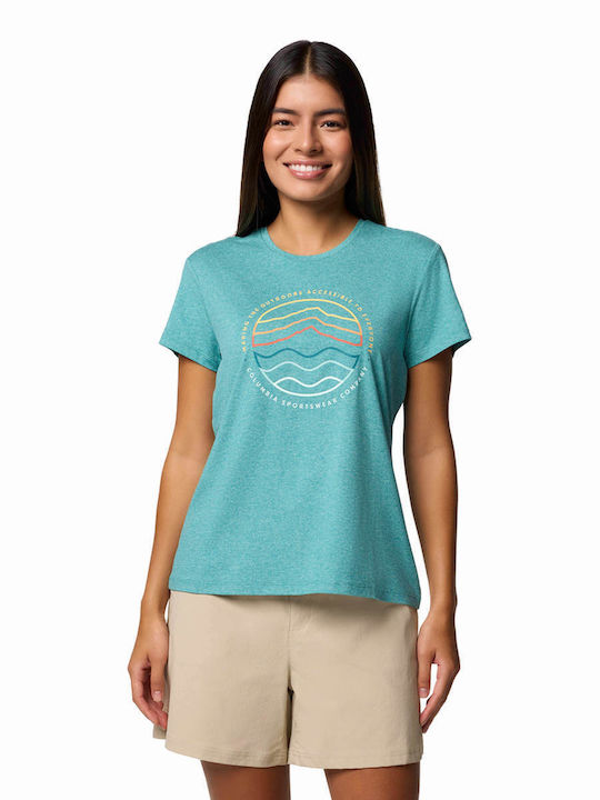 Columbia Γυναικείο T-shirt Columbia Blue