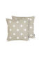 Beliani Sofa Cushion Lumarko Made of 100% Cotton Beige Gray 45x45 cm
