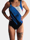 Sportlicher Badeanzug Blau