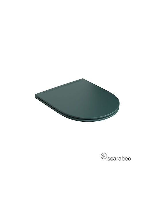 Scarabeo Moon Καπάκι Λεκάνης Slim Soft Close Πλαστικό Πράσινο