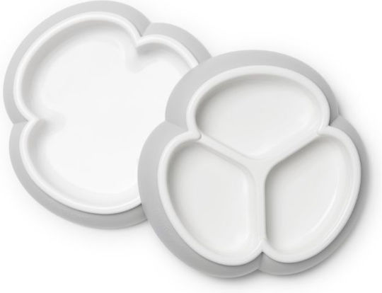 BabyBjorn Baby Food Plate made of Plastic Gray 2pcs