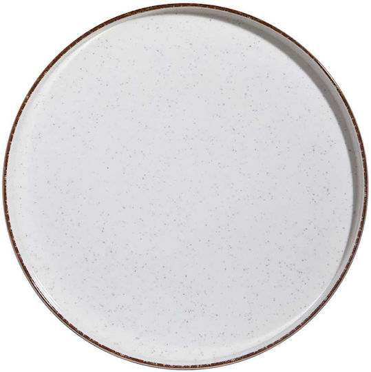 Marine Business Maldivas Shallow Serving Plate Made of Melamine White with Diameter 25.91cm 6 Pieces