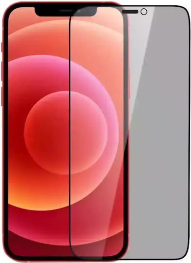 Leewello Privacy Full Face Tempered Glass Μαύρο (iPhone 12 / 12 Pro)