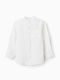 Kids Shirt Long Sleeve Linen White