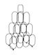 Home&Styling Collection Tabletop Suport pentru Sticle Metal Neagră 36x56x56εκ.
