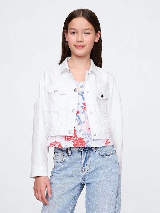 Παιδικό Τζιν Μπουφάν Κοντό Off White