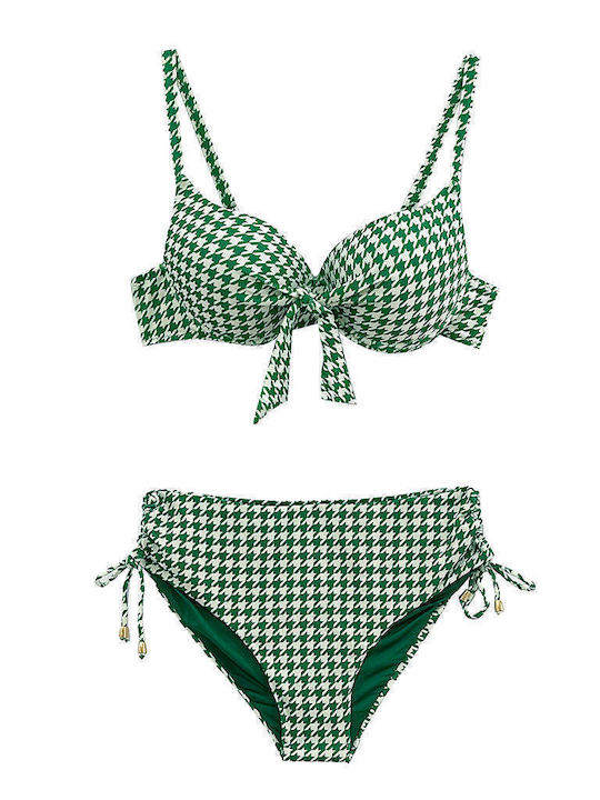 Ustyle Bikini-Set Hohe Taille GREEN