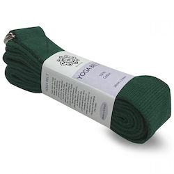 Ζώνη Γιόγκα Ιμάντας Yoga Pilates Strap D-ring Cotton Green Xl 270cmx4cm