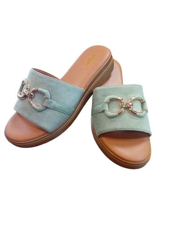 Γυναικεία Σανδάλια Flatforms Πράσινα