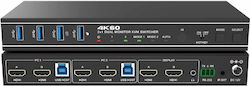 Evoconnect Kvm Switch 2x1 Dual Hdmi 4k@60 Monitor 18gbps Hdcp2.3 Hdr Hdr10 Hdr10+ Dolby Vision Rs232 Remote Control Evoconnect Kvm Switch 2x1 Dual Hdmi 4k@60 Monitor 18gbps Hdcp2.3 Hdr Hdr10 Hdr10+ Dolby Vision Rs232 Remote Control