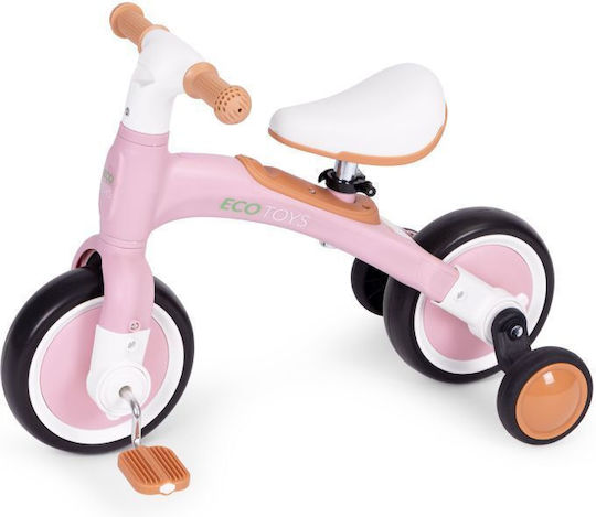 Ecotoys Convertible 3 in 1 Kids Tricycle for 2+ Years Pink LC-V1359 Pink