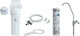 Proteas Filter Water Filtration System Single Under Sink Micron 1/4'' with Faucet & Replacement Filter Activated Carbon ECO-CB5 EW-013-0500