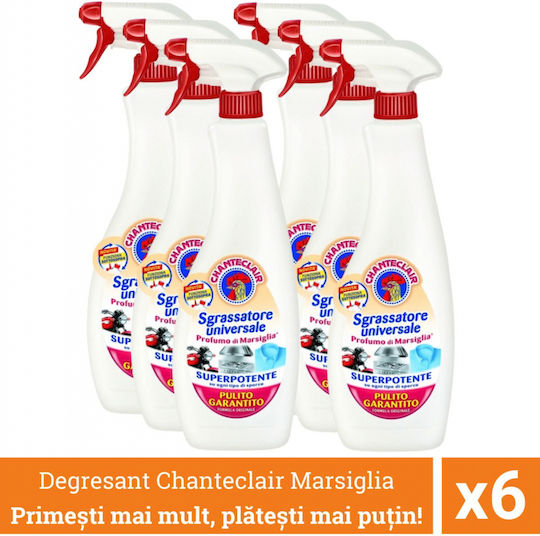Promo Pack 6 X Chanteclair Universal Degreasing Detergent Marseille Spray 600 Ml
