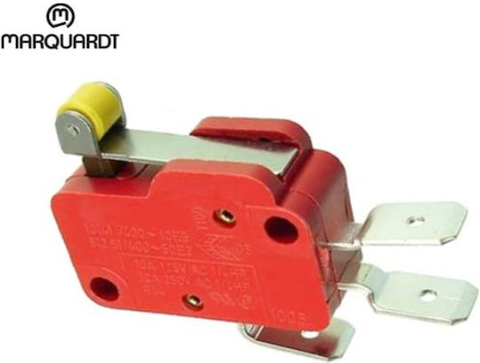 Micro Limit Switch Short Lever Roller Off On On Off No+nc Single Pole SPDT 3 Pin 10 4 A/400VAC 28x16x10.3mm Marquardt 1006.1201