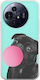 Bubblegum Hund Tcl 50 Pro Nxtpaper 5g Flexibles TPU Transparentes Silikon