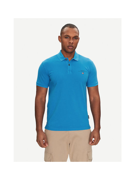 Napapijri Short Sleeve Polo Blue Blouse