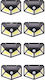 Set 8 Lămpi Solare de Perete 1W 600lm cu Senzor de Mișcare 8cmx100cmcm