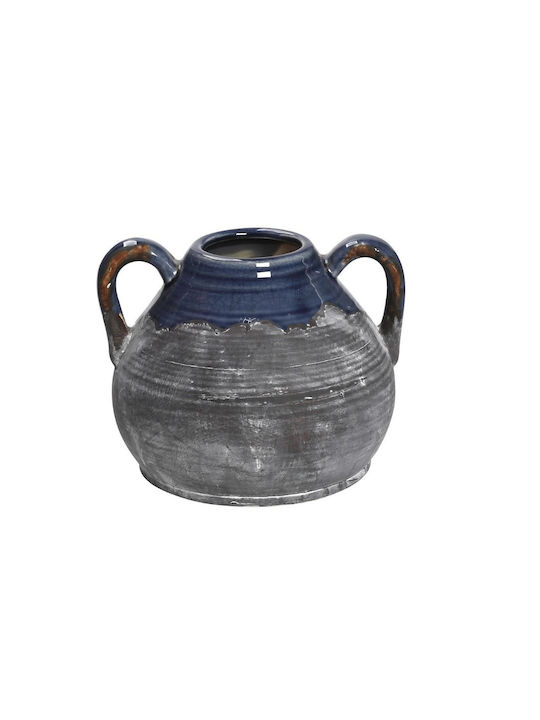 Ceramic Blue Vase 16cm
