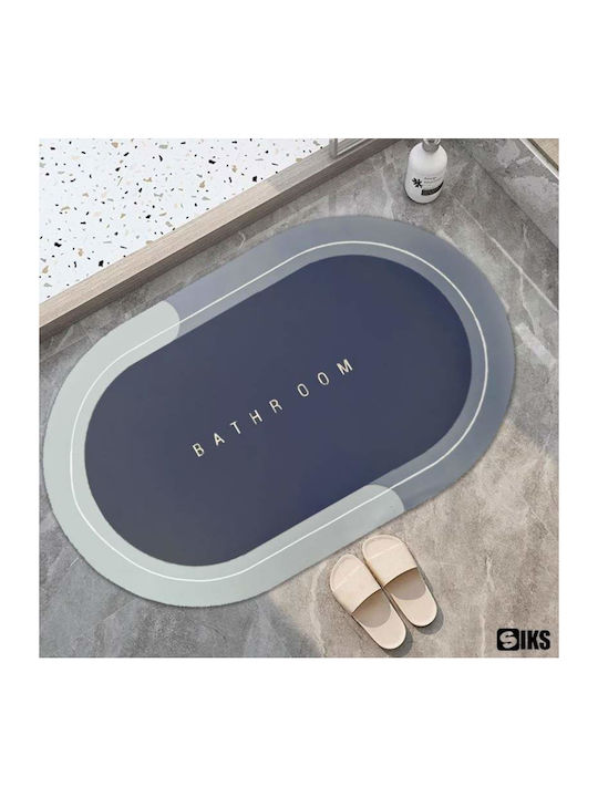 Antiderapant Covoraș de Baie Oval Albastru 86x57buc