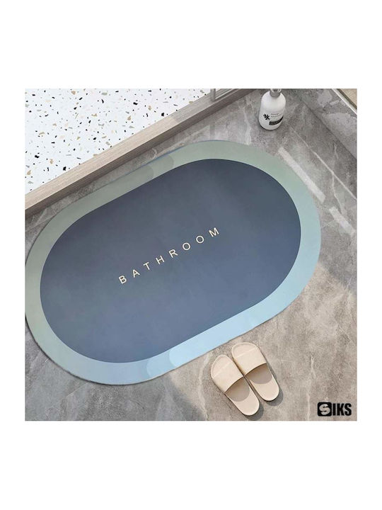 Rutschfest Badematte Oval Blue 90x60cm