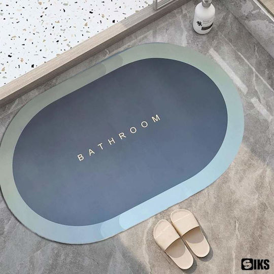 Rutschfest Set Badematten Oval Blue 2Stück