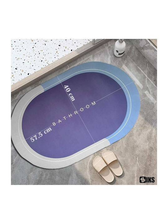 Antiderapant Covoraș de Baie Oval Blue/purple 57x38buc