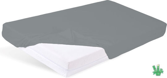 Matex Чаршаф Единично с Ластик 90x200+20см. Сив