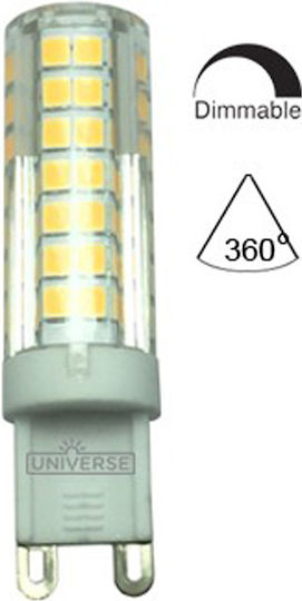 Universe LED Bulb 5W for Socket G9 Warm White 500lm Dimmable