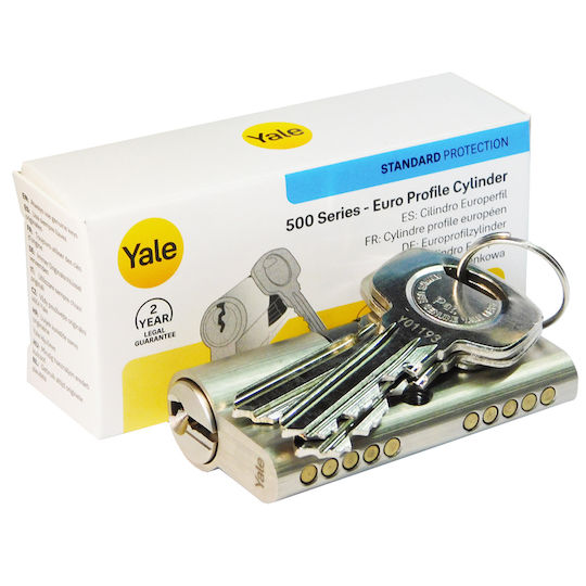 Yale Κύλινδρος Κλειδαριάς 70mm (30-40) με 3 Κλειδιά