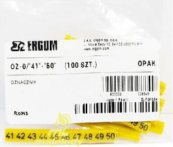 Wire Marker Oz-0 41-50 Yellow 100pcs