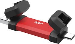 Silicon Power Ds72 250GB USB 3.2 SSD USB-A & USB-C Κόκκινο Silicon Power Ds72 250GB USB 3.2 SSD USB-A & USB-C Κόκκινο