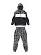Set Trening Pentru Copii Cu Jachetă Negru Army Style