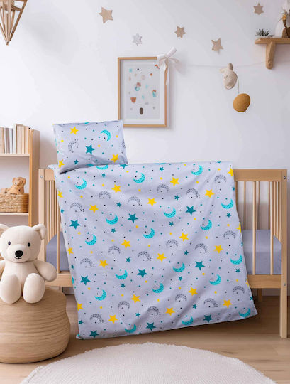 Madi Set Baby Bettlaken Für Krippe Baumwolle Gray 120x170cm