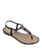 Flache Sandalen für Damen Anatomisch in Schwarz Farbe