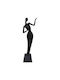 Decorative Polyester Figure Woman with Hand on Waist Black Color 12.5x9x40.8cm Ankor Ankor 844326