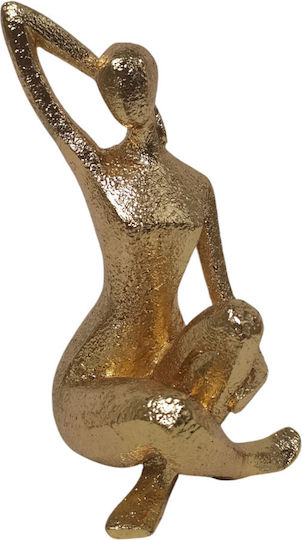 Decorative Polyester Figure Sitting Woman Pose Gold Color 10x8.5x18.5cm Ankor Ankor 844357