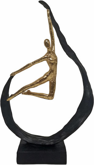 Decorative Polyester Figure Dancing Pose Black Gold Color 25.4x9x41.4cm Ankor Ankor 844418