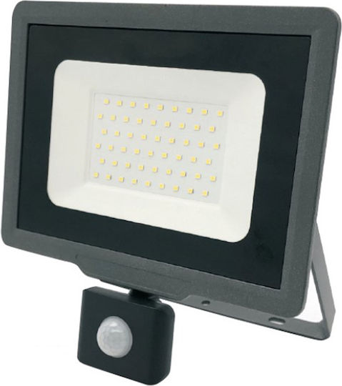 Universe Waterproof LED Flood Light 50W Cold White 5000K with Motion Sensor IP65