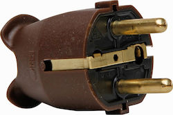 Schuko Plug Male Brown 1-k175706004