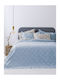 Palamaiki Ifigeneia Set Coverlet Queen Size Microfiber Denim 220x240cm
